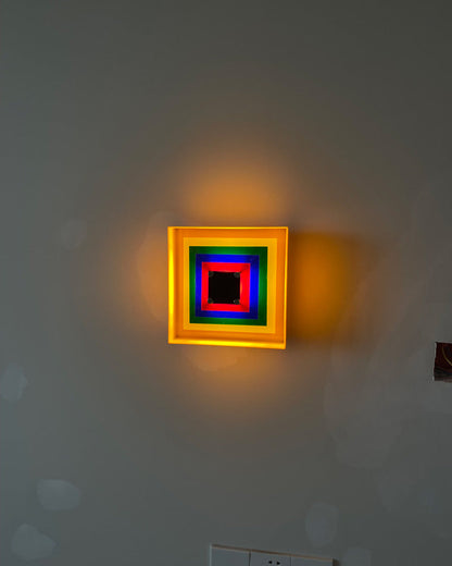 Colorful Square Art Wall Light