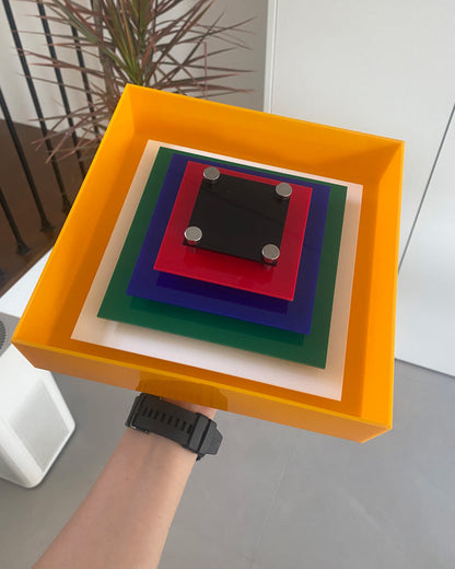 Colorful Square Art Wall Light