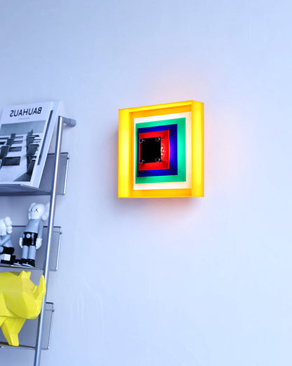 Colorful Square Art Wall Light