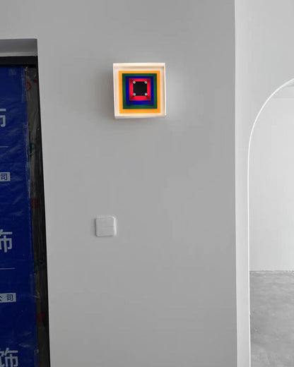Colorful Square Art Wall Light