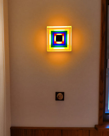 Colorful Square Art Wall Light
