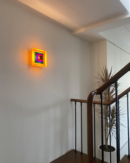 Colorful Square Art Wall Light