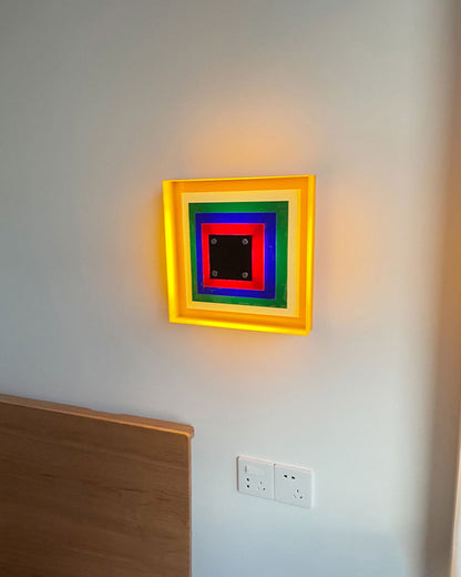 Colorful Square Art Wall Light