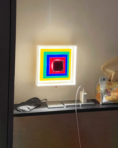 Colorful Square Art Wall Light
