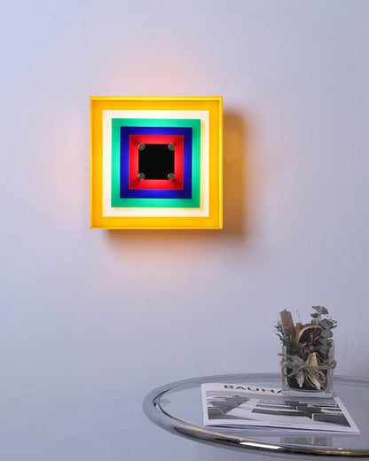 Colorful Square Art Wall Light