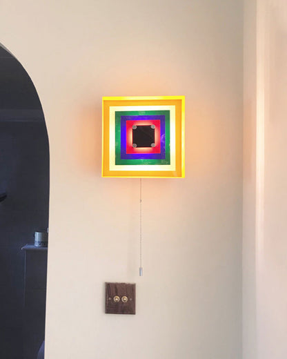 Colorful Square Art Wall Light