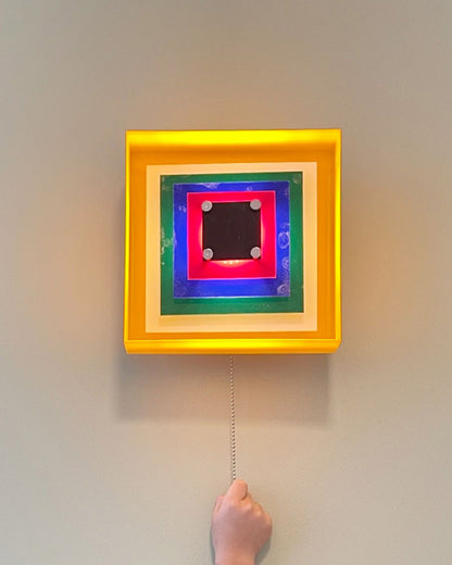 Colorful Square Art Wall Light