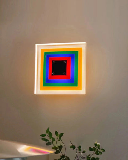 Colorful Square Art Wall Light