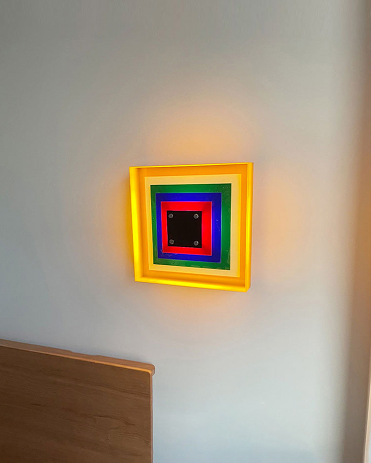 Colorful Square Art Wall Light