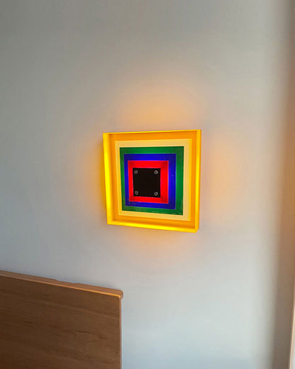 Colorful Square Art Wall Light