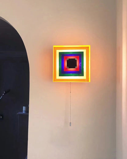 Colorful Square Art Wall Light