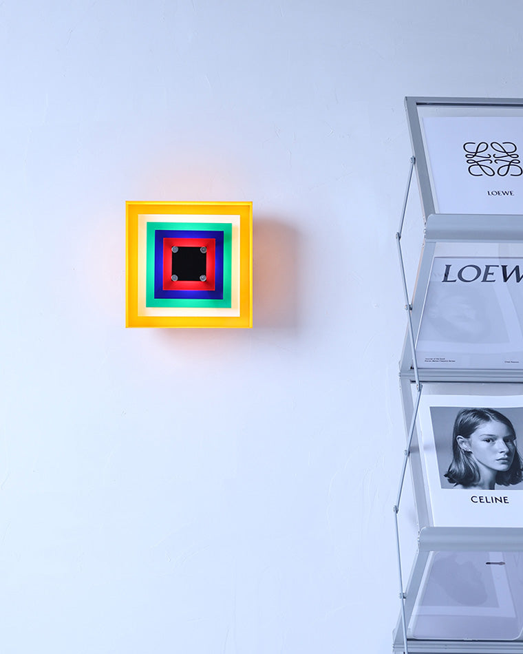 Colorful Square Art Wall Light