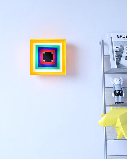 Colorful Square Art Wall Light
