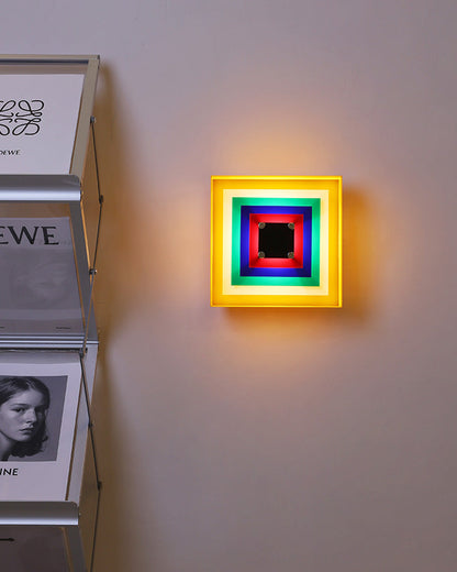 Colorful Square Art Wall Light