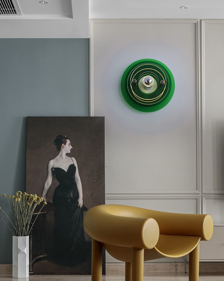 Round Colorful Accent Wall Sconce