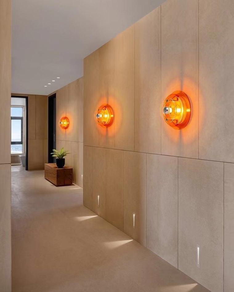 Round Colorful Accent Wall Sconce