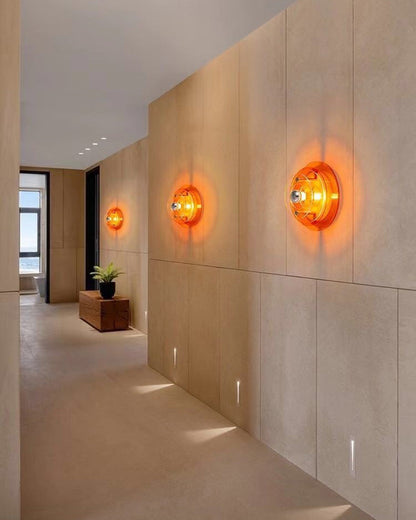Round Colorful Accent Wall Sconce