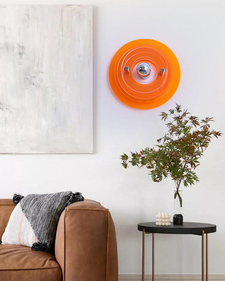 Round Colorful Accent Wall Sconce