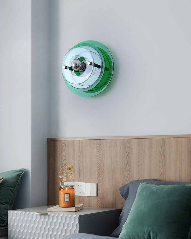 Round Colorful Accent Wall Sconce