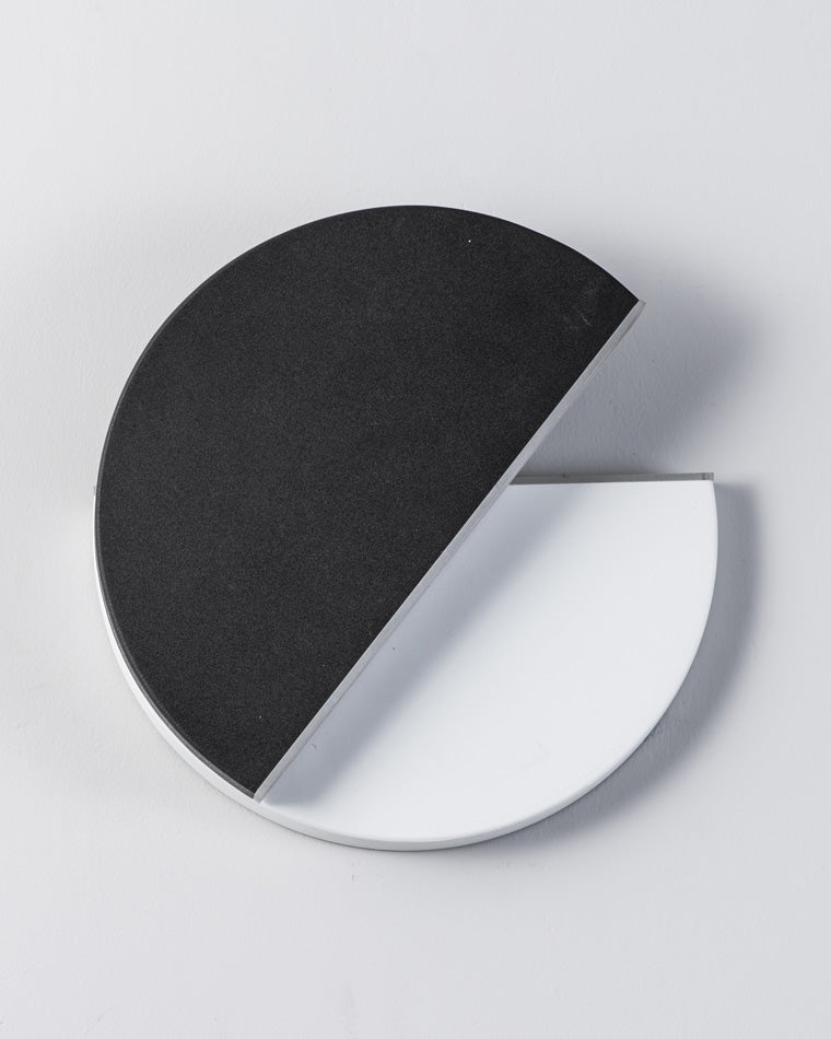 Black &amp; White Adjustable Round Wall Light