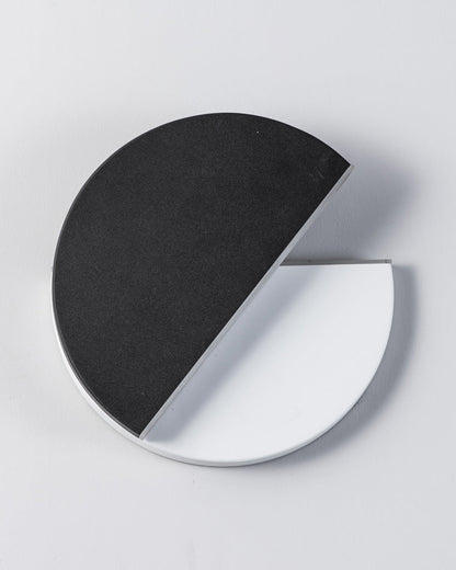 Black &amp; White Adjustable Round Wall Light