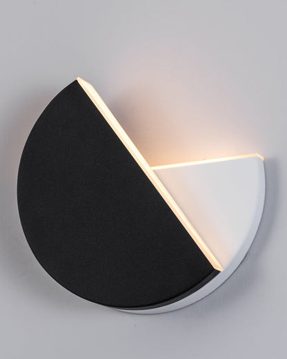 Black &amp; White Adjustable Round Wall Light