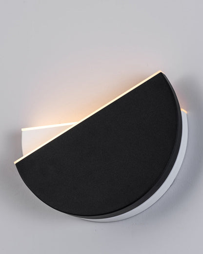 Black &amp; White Adjustable Round Wall Light