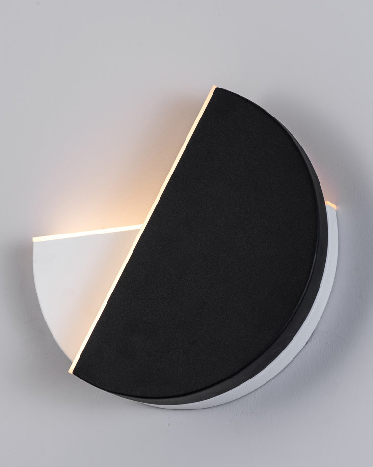 Black &amp; White Adjustable Round Wall Light