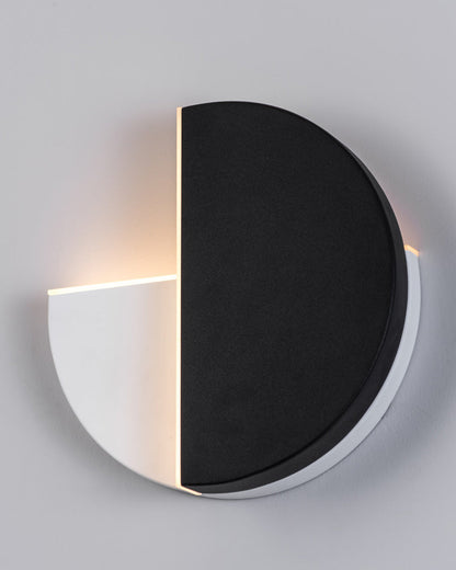Black &amp; White Adjustable Round Wall Light