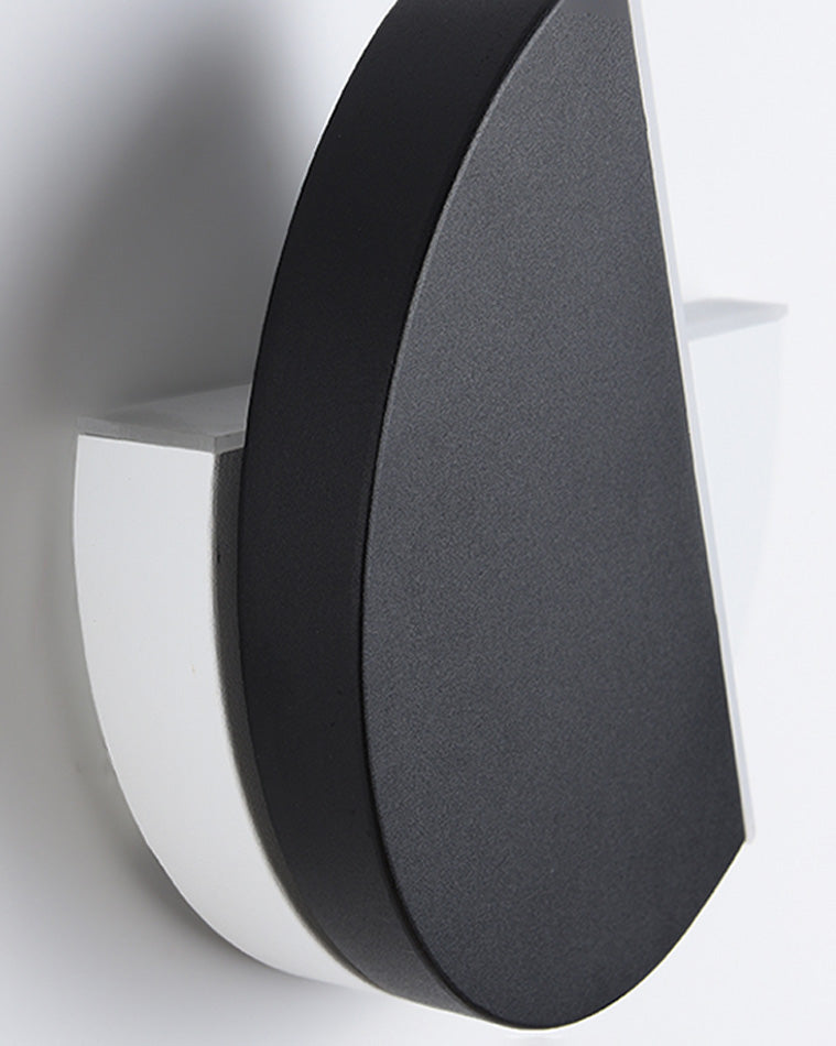 Black &amp; White Adjustable Round Wall Light