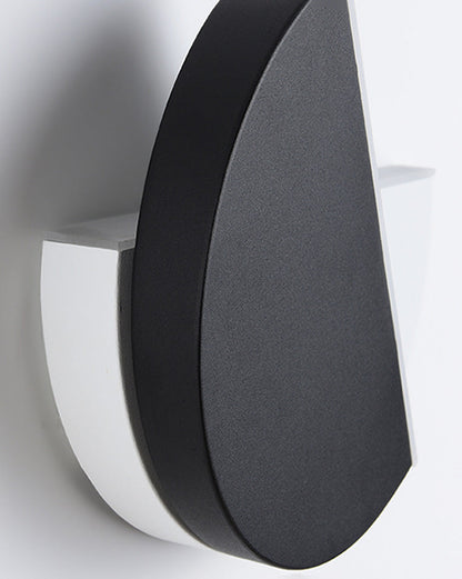 Black &amp; White Adjustable Round Wall Light