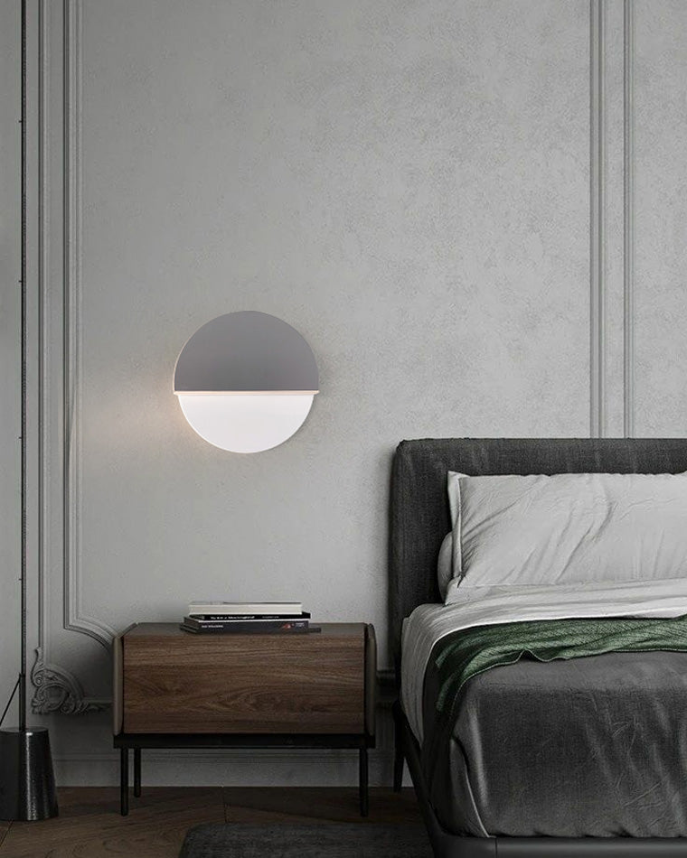 Black &amp; White Adjustable Round Wall Light
