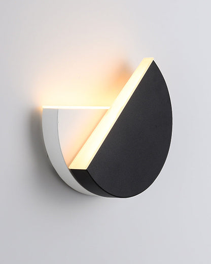 Black &amp; White Adjustable Round Wall Light