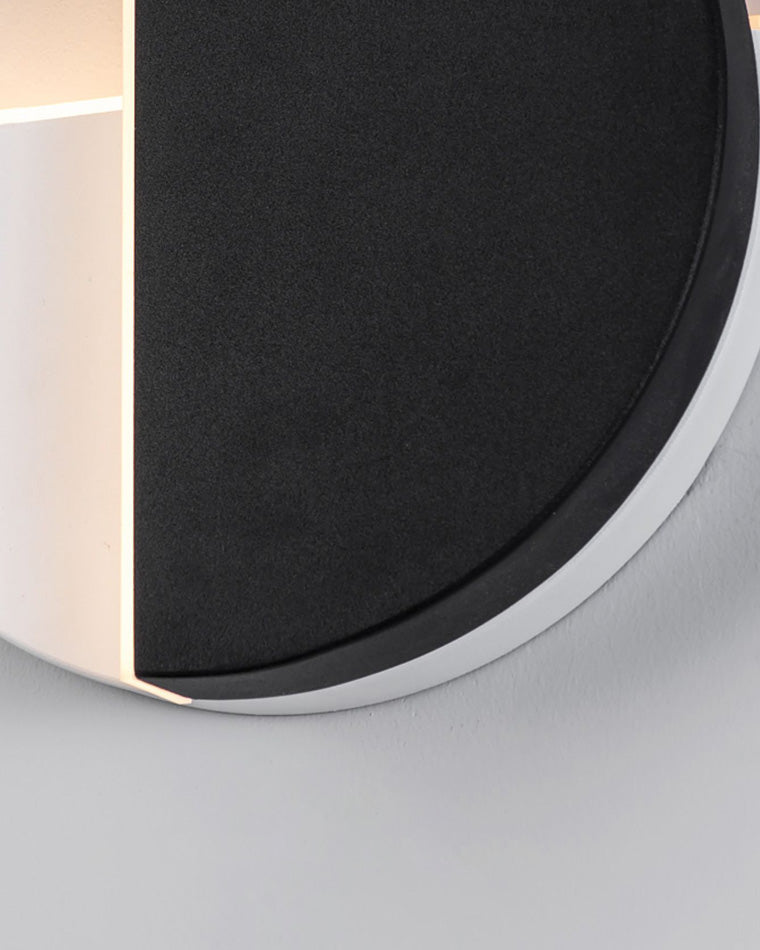Black &amp; White Adjustable Round Wall Light