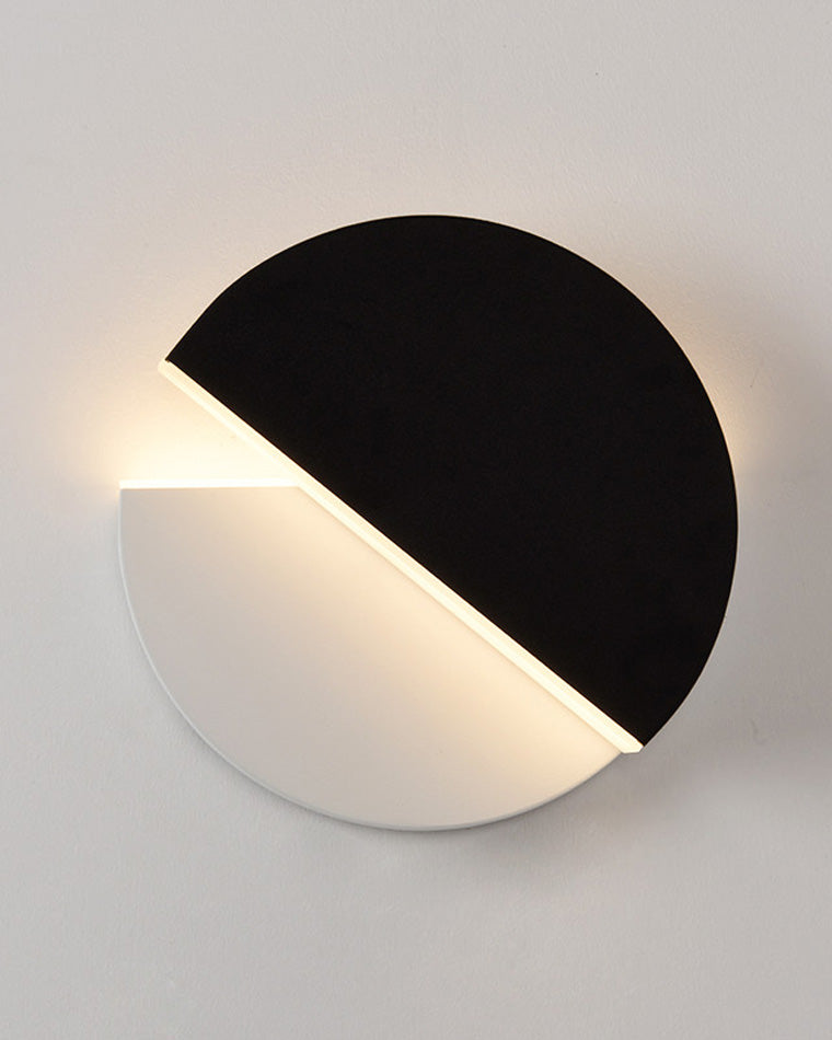 Black &amp; White Adjustable Round Wall Light