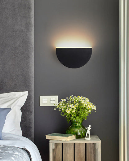 Black &amp; White Adjustable Round Wall Light