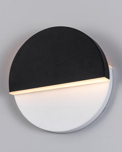 Black &amp; White Adjustable Round Wall Light