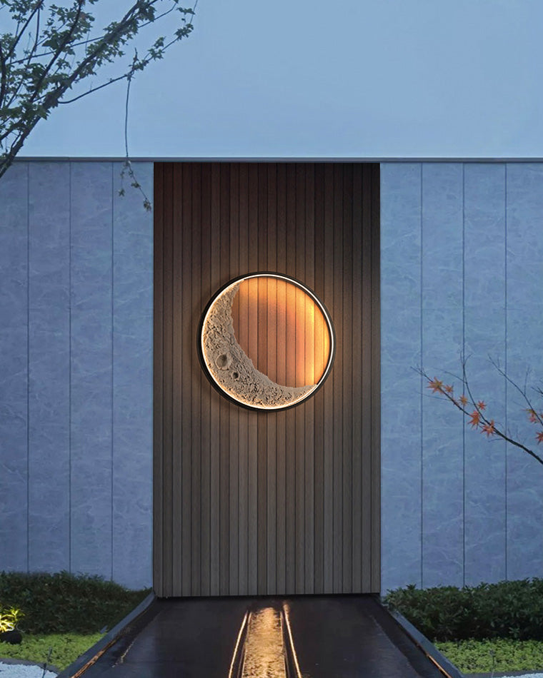 Round Moon Effect Wall Light