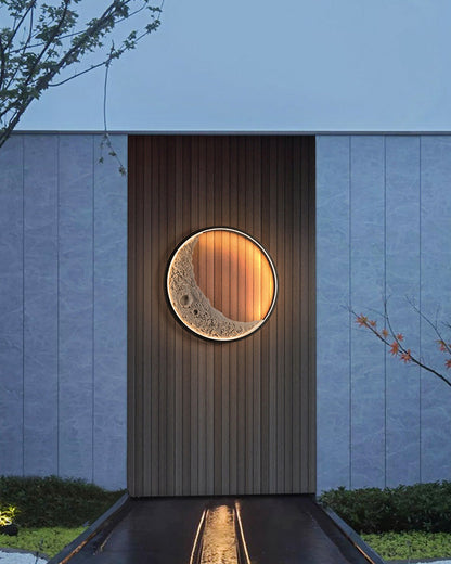 Round Moon Effect Wall Light