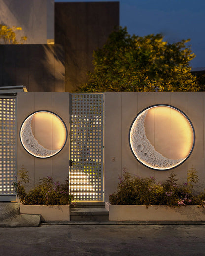 Round Moon Effect Wall Light