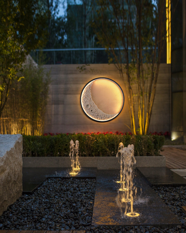 Round Moon Effect Wall Light