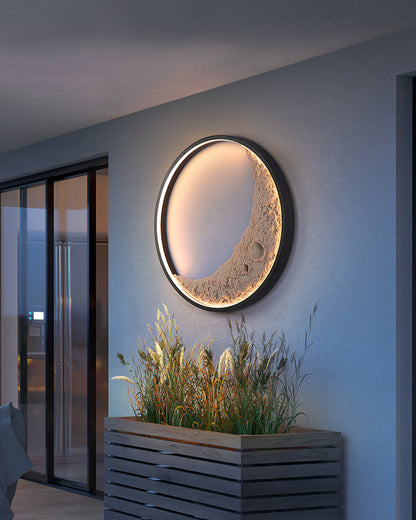 Round Moon Effect Wall Light