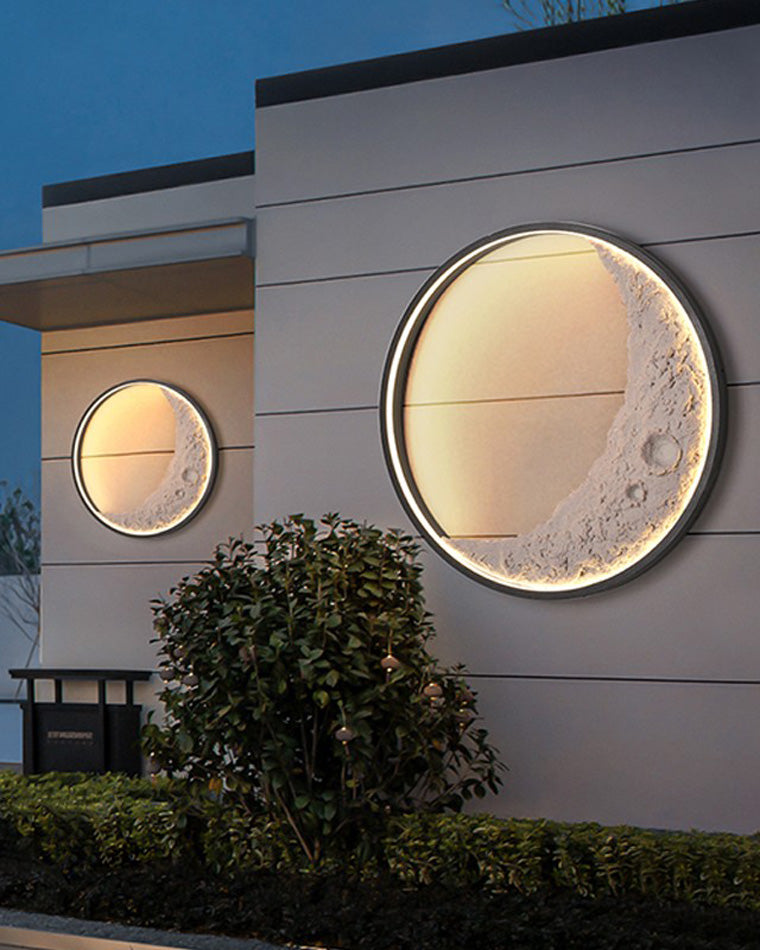 Round Moon Effect Wall Light