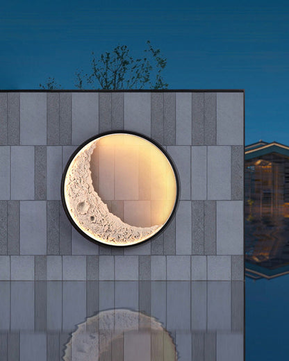Round Moon Effect Wall Light