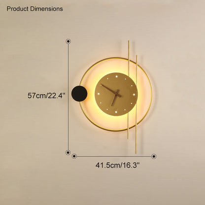 Modern Wall Clock with LED Lighting