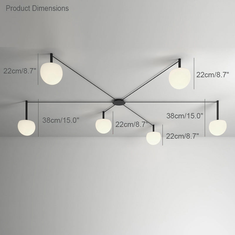 Frosted Glass Globe Ceiling Light