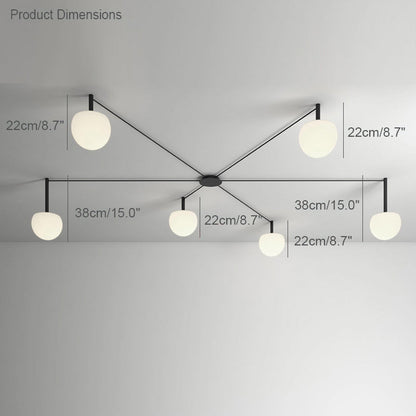 Frosted Glass Globe Ceiling Light