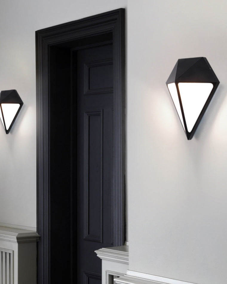 Prisma Black Outdoor Wall Sconce – Elegant Geometric Glow