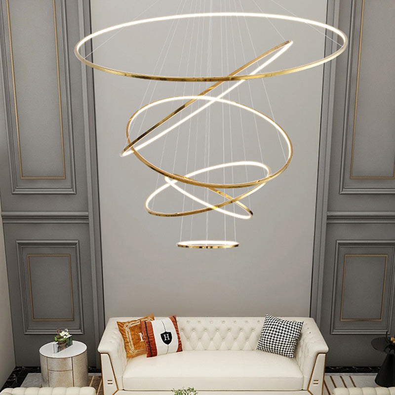 Multi-Tier Ring Chandelier - Halo Tiered Circles