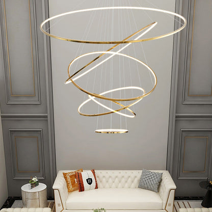 Multi-Tier Ring Chandelier - Halo Tiered Circles